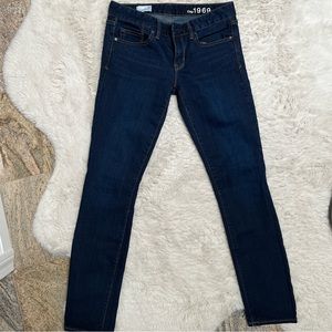 Gap dark wash low rise jeans